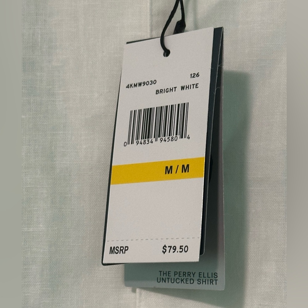 Perry Ellis White Casual Button Down Shirt - Picture 3 of 9